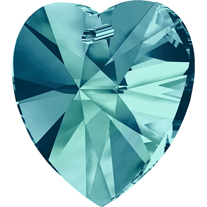 6228 XILION HEART PENDANT - BLUE ZIRCON