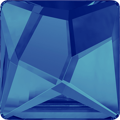 2420 ASYMMETRIC SQUARE CRYSTAL BERMUDA BLUE F FL.BACK