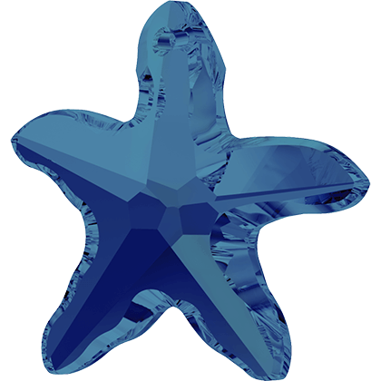 6721 STARFISH PENDANT - CRYSTAL BERMUDA BLUE P