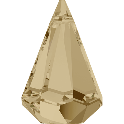 6022 XIRIUS RAINDROP PENDANT - CRYSTAL GOLDEN SHADOW