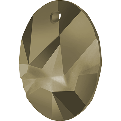 6911 KAPUTT OVAL PENDANT - CRYSTAL METALLIC LIGHT GOLD