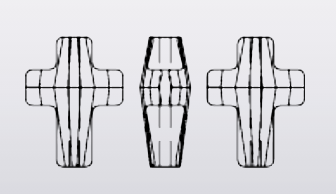 5378 CROSS BEAD - JET