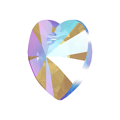 6228 XILION HEART PENDANT - BLACK DIAMOND SHIMMER