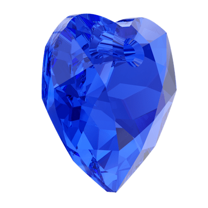 6432 HEART CUT PENDANT-MAJESTIC BLUE