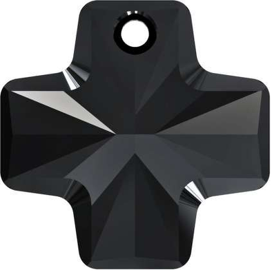 6866 SQUARE CROSS PENDANT - JET